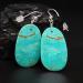 Kingman Turquoise slab earrings by Jennifer Medina